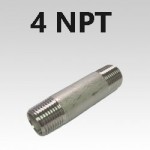 4 NPT Type 316 Stainless Pipe Nipples